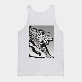 Jaguar Shadow Silhouette Anime Style Collection No. 179 Tank Top